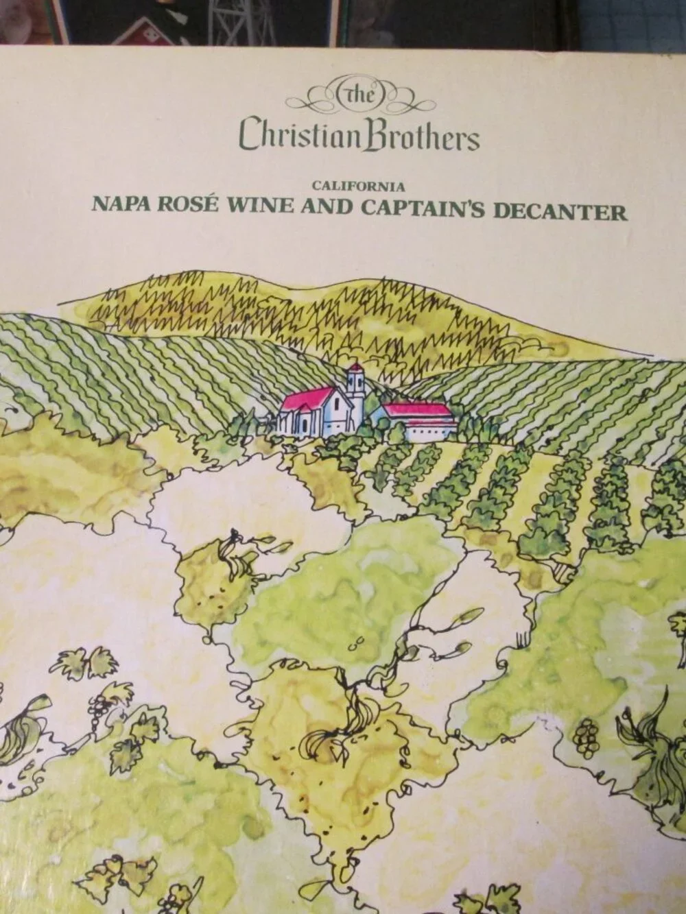 Vtg Christen Brothers California Napa Valley in original Graphic Napa Valley box
